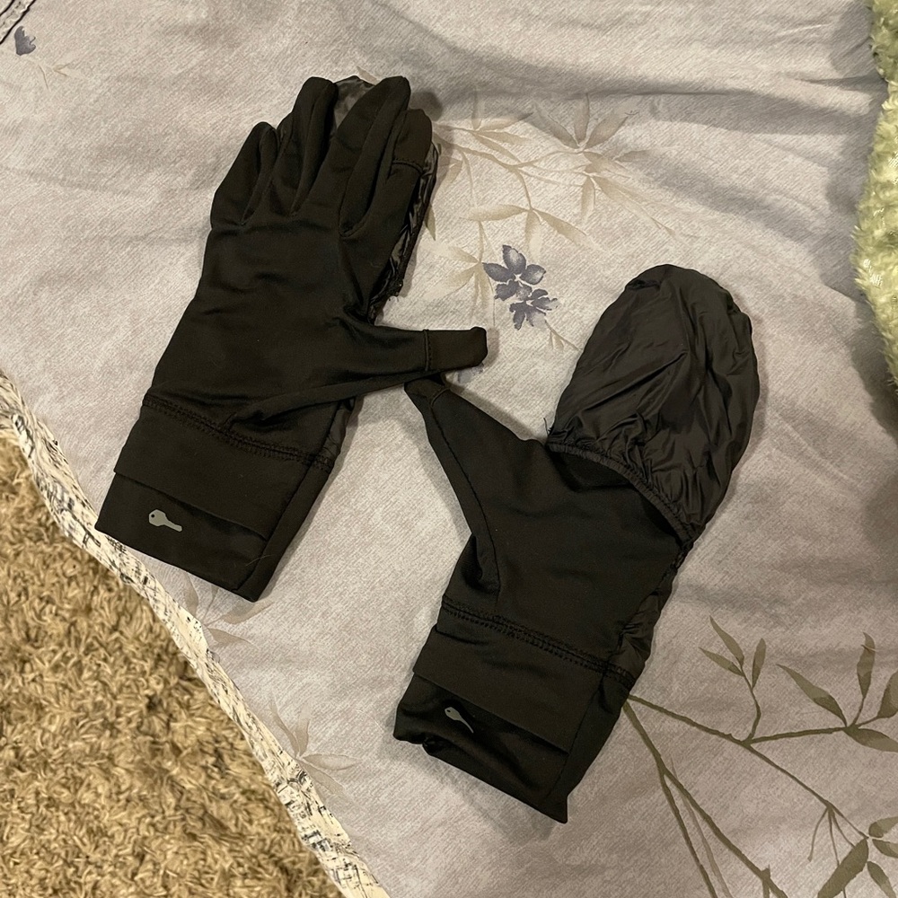 All in Motion Running Gloves with Mitten Flaps Lightweight